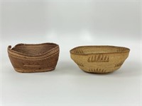 2 Marah Tribe Northwest Indian Coil Baskets