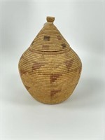 Native American Covered Coil Basket