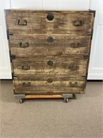 Japanese Two Part Tansu Chest