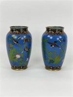 Large Pair of Antique Cloisonne Vases