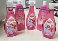 5 Bottles of Disney & Barbie Bubble Bath