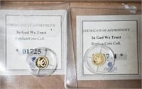 2 Gold Replica Coins