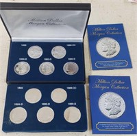 2 Sets of 5 Replica Silver Dollars