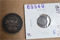 1857 Seated Silver Half Dime &