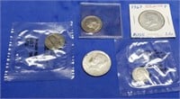1964 & 1967 Kennedy Half Dollars, Silver Dime,