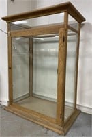 52” Tall Wood & Glass Display Case