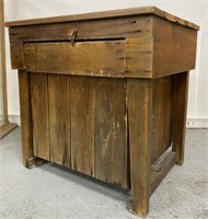 Antique Dough Table w/ Tip Out Wood Bins