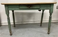 Two Tone Harvest Table with Drawer