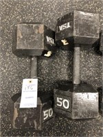 Pair of 50LB Hand Weights