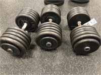 Pair of 105LB Hand Weights + an Extra