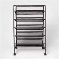 Room Essentials Double Sided Rolling Shoe Rack