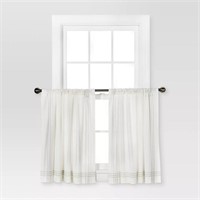 Threshold 36"x42"  Curtain Tiers Cream/Gray