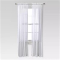 Threshold Chiffon Sheer Curtain Panel White