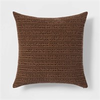 Threshold Washed Waffle Square Throw Pillow Brown