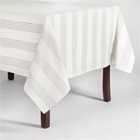 Threshold 104"x60" Stripe Tablecloth Gray