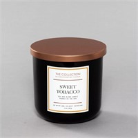 12oz Black Glass Jar 2-Wick Candle Sweet Tobacco