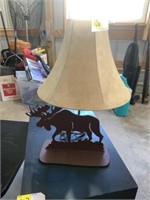Metal Moose Art Lamp