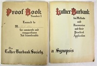 LUTHER BURBANK SOCIETY PROOF BOOK & SYNOPSIS