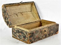 CIRCA 1800s WALLPAPER COVERED BOX