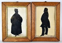 PAIR OF ANTIQUE HUBARD GALLERY SILHOUETTE CUT-OUTS