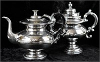 TWO SILVERPLATED TEA SERVERS