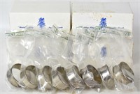 LUNT STERLING SILVER "WEDDING RING" NAPKIN RINGS
