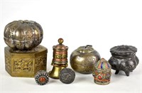 ASSORTED BOHEMIAN & VICTORIAN TRINKET BOXES