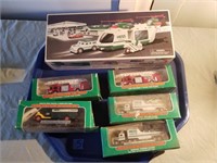 Hess 2001 Helicopter & 5 Hess Miniature Trucks