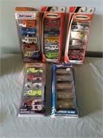 4 Matchbox & 1 Hot Wheel 5 Pack Sets