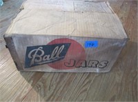 Vintage Ball Jar Box With Assorted Quart Jars