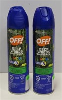 (2) OFF DEEP WOODS FOR SPORTSMEN INSECT REPELLANT