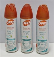 (3) OFF FAMILY CARE SMOOTH & DRY INSECT REPELLANT