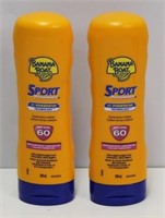 (2) BANANA BOAT SPORT SUNCREEN LOTION, SPF-60