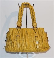 MUSTARD YELLOW FAUX LEATHER TOTE