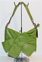 GRACE OLIVE GREEN FAUX LEATHER TOTE