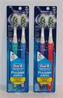 (2) ORAL-B PRO-HEALTH PULSAR TOOTHBRUSHES