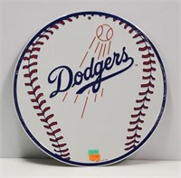 L.A. DODGERS M.L.B. 12" TIN BASEBALL SIGN