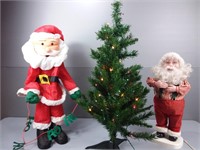 Animated Santa, Santa & Christmas Tree