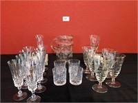 Crystal Glasses & Pitcher