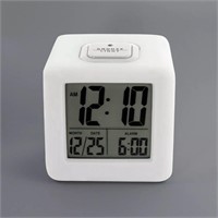 Cube Alarm Clock White - Timelink