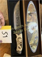 Eagle knife/wood case