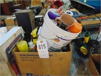 BUCKET CLEANING, BOX OF MISC SUPPLIES