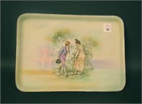 Royal Bayreuth Tapestry Couting Scene Dresser Tray