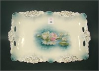 RS Prussia Reflecting Pond Lily Dresser Tray