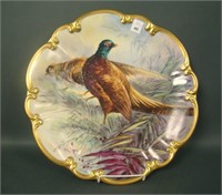 Artist Signed Koenig Lg Platter with Pheasant