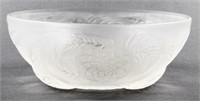 R. Lalique "Dahlia" Frosted Art Glass Bowl
