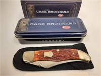 Case XX Folding Hunter Lock Chestnut bone hdled