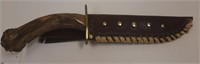 Custom Made knife by Ironman OKC w. sheath