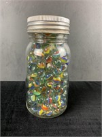 Large Jar of Old Glass Marbles