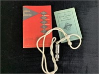 Boy Scouts Canada Whistle & Booklets 1950's